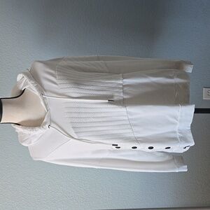 ✨ CAbi 5920 ATC Road Trip White Hoodie – Size Large | Modern Casual Pullover ✨